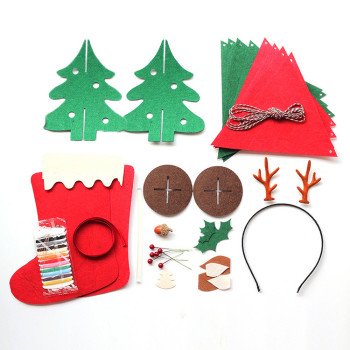 Christmas parent-child DIY material package set, Christmas decoration non-woven DIY material set