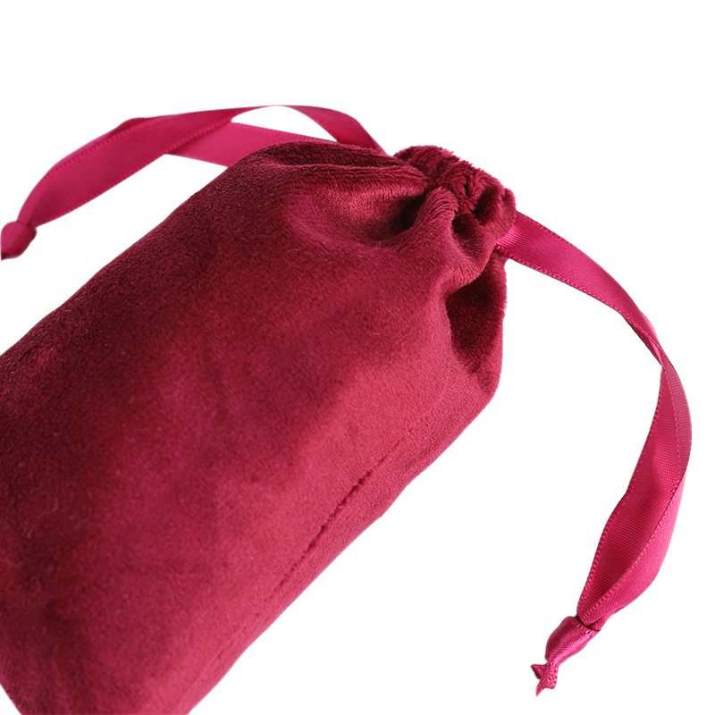 Velvet drawstring bag jewelry storage packaging bag ready for printing logo velvet drawstring pocket small cloth bag