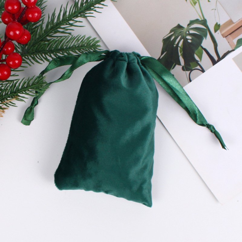 Velvet drawstring bag jewelry storage packaging bag ready for printing logo velvet drawstring pocket small cloth bag