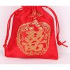 Red gold-mouth velvet drawstring bag, small cloth bag 7*9, LOGO jewelry velvet bag stamp bag