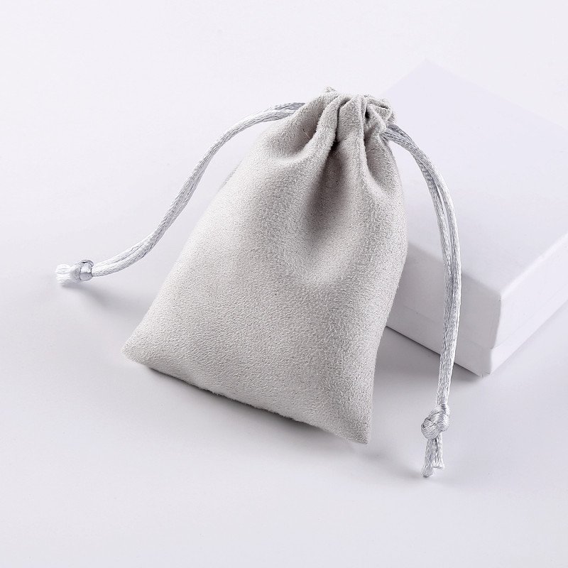 Jewelry storage bag, sheepskin drawstring pocket, microfiber drawstring jewelry bag, soft and printable