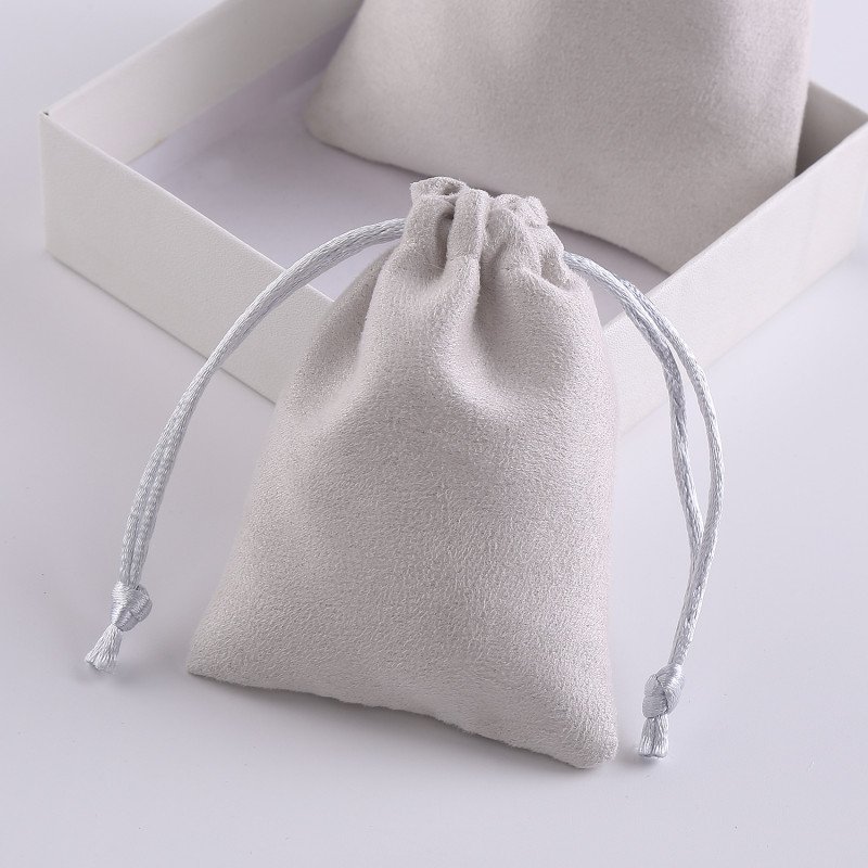 Jewelry storage bag, sheepskin drawstring pocket, microfiber drawstring jewelry bag, soft and printable
