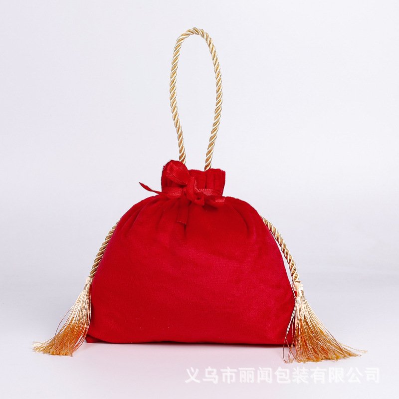 Creative wedding velvet wedding candy bag velvet wedding candy box European wedding souvenir candy box gift bag