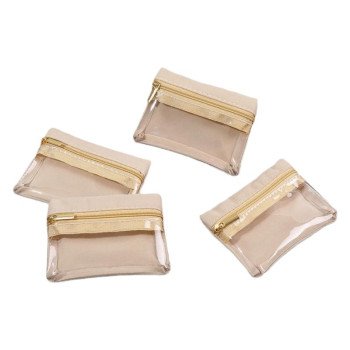 Mini jewelry storage bag, earrings, rings, bracelets, jewelry storage and organization, transparent travel jewelry coin zipper bag