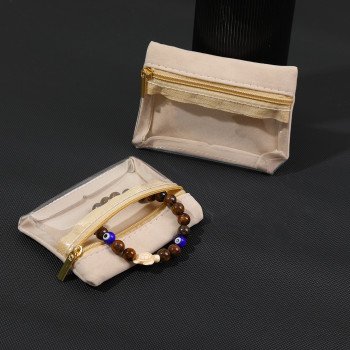 Mini jewelry storage bag, earrings, rings, bracelets, jewelry storage and organization, transparent travel jewelry coin zipper bag