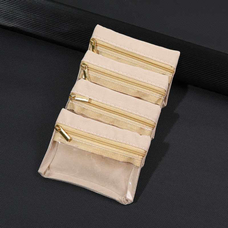 Mini jewelry storage bag, earrings, rings, bracelets, jewelry storage and organization, transparent travel jewelry coin zipper bag