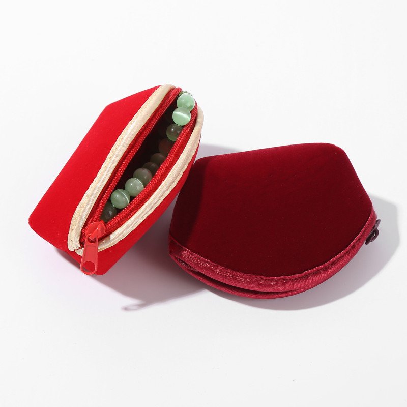 Jewelry gold shop packaging bag plush zipper bag storage bag dumpling bag ingot bag custom logo