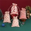 Hot stamping Christmas burlap bag drawstring drawstring packaging bag Christmas gift candy bag