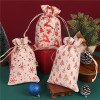 Hot stamping Christmas burlap bag drawstring drawstring packaging bag Christmas gift candy bag