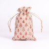 Hot stamping Christmas burlap bag drawstring drawstring packaging bag Christmas gift candy bag