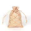Hot stamping Christmas burlap bag drawstring drawstring packaging bag Christmas gift candy bag