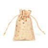 Hot stamping Christmas burlap bag drawstring drawstring packaging bag Christmas gift candy bag