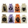 Halloween burlap bag in stock, pumpkin lantern gift bag, gift Christmas burlap bag