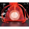 Gift mesh bag organza drawstring pocket jasmine wedding candy sachet printed logo mesh bag