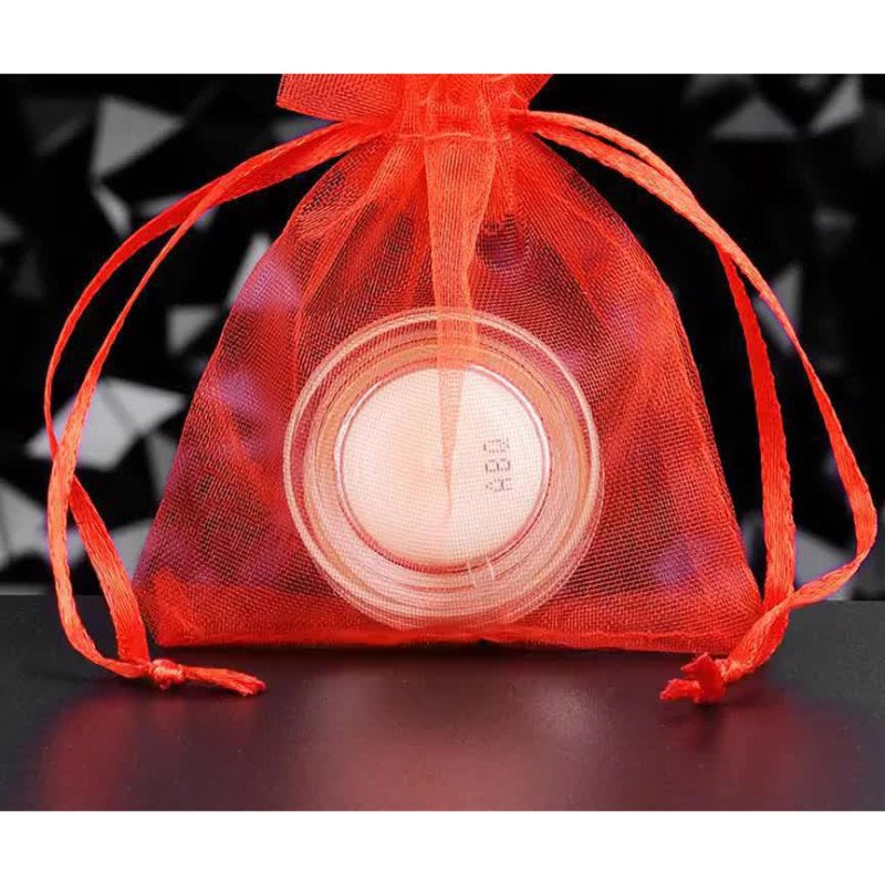 Gift mesh bag organza drawstring pocket jasmine wedding candy sachet printed logo mesh bag