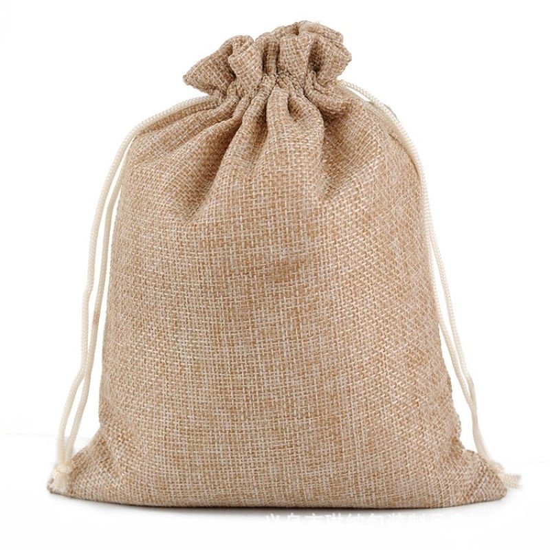 Linen drawstring pocket, small linen bag drawstring bag with logo printable, jewelry packaging bag