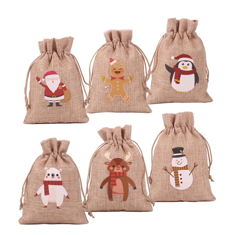 Large gilding Christmas bag cotton glove Christmas candy gift gift storage bag in stock