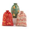 Large gilding Christmas bag cotton glove Christmas candy gift gift storage bag in stock