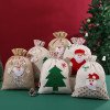 Christmas decoration bag pendant supplies drawstring cotton and linen bag candy bag Christmas gift gift bag drawstring