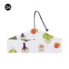 Cotton bag portable cutlery bag tied with rope chopsticks spoon storage bag printable cartoon cotton bag