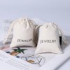 Canvas cotton bag Drawstring cotton and linen drawstring storage bag Drawstring canvas bag can be printed with logo