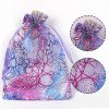 Hot stamping coral gauze bag, drawstring gift wedding candy bag, drawstring dried flower fragrance storage bag