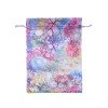 Hot stamping coral gauze bag, drawstring gift wedding candy bag, drawstring dried flower fragrance storage bag