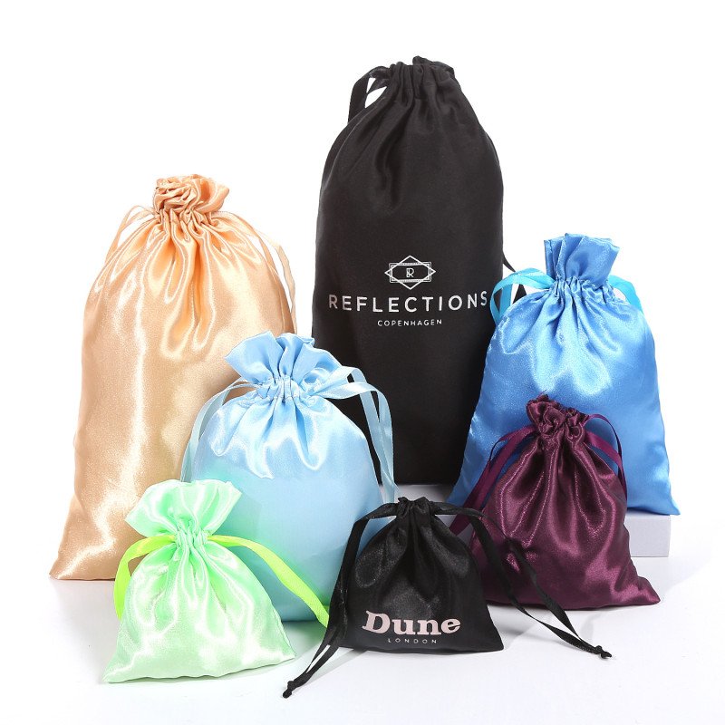 Satin bag wedding gift drawstring drawstring jewelry packaging bag