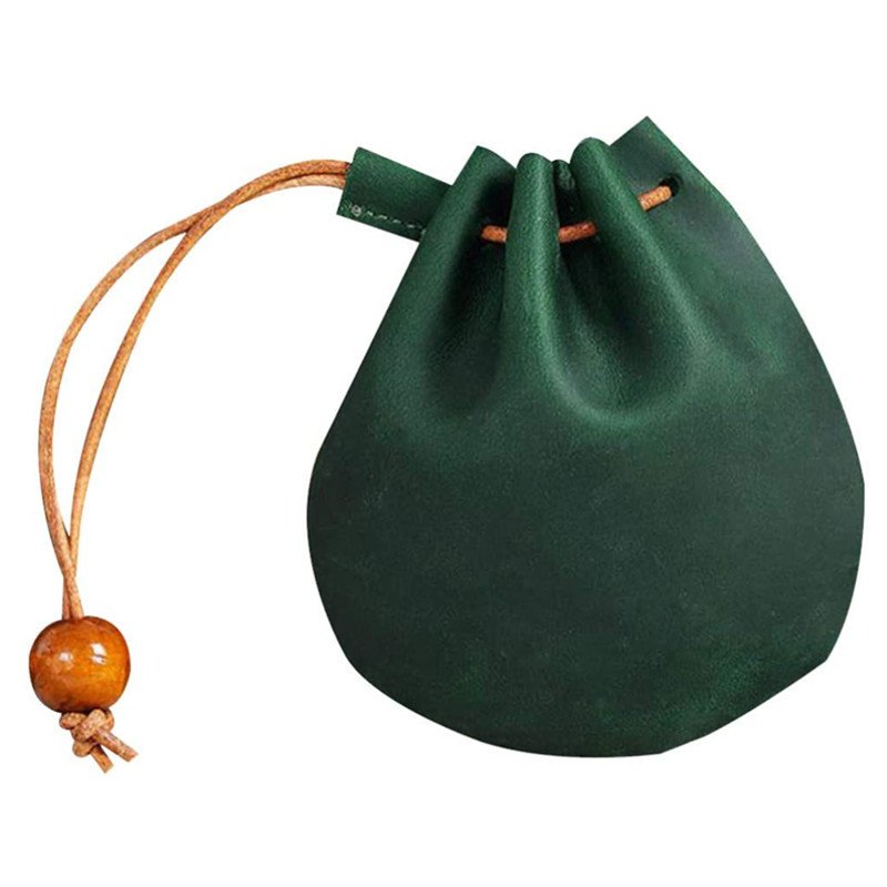 PU leather drawstring closure jewelry packaging bag portable earphone cloth bag change storage packaging bag