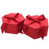 Exquisite hexagonal companion gift box, Goddess Day birthday cosmetic packaging box, Internet celebrity wedding bow gift box