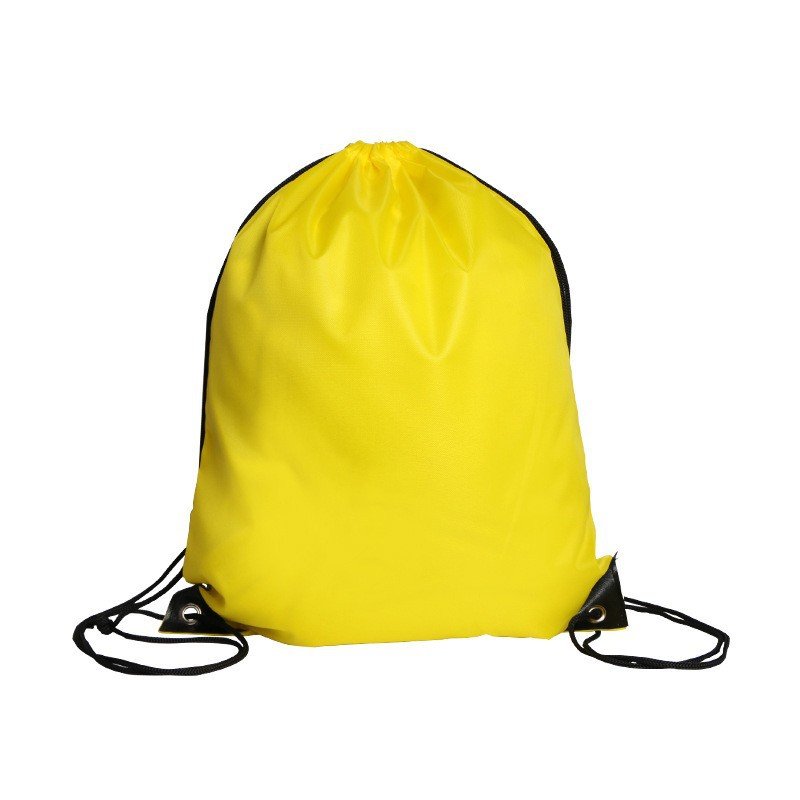 Drawstring backpack, fitness drawstring polyester bag, custom training marathon event bag with printed logo