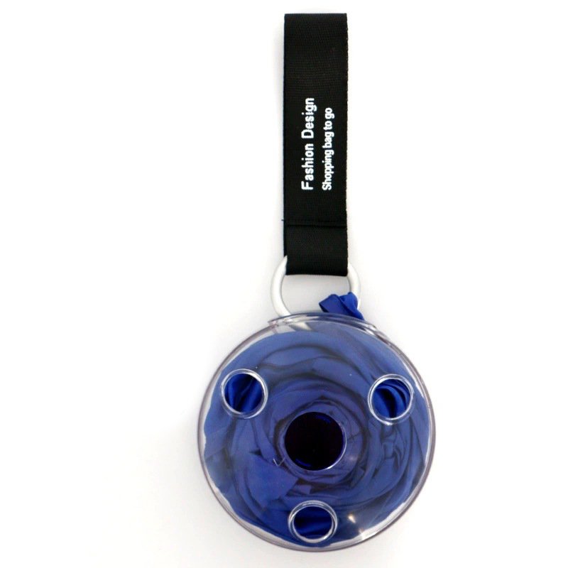 Portable small disc polyester bag folding supermarket storage shopping bag portable Oxford bag can be printed with logo