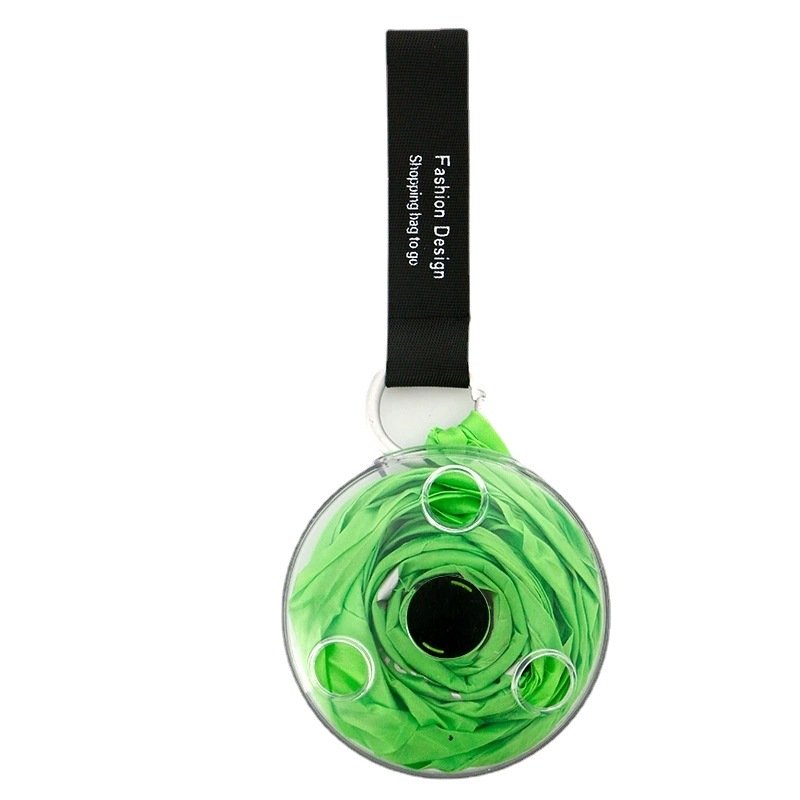 Portable small disc polyester bag folding supermarket storage shopping bag portable Oxford bag can be printed with logo