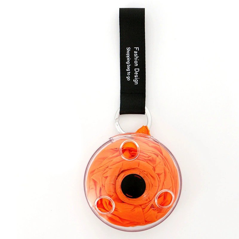 Portable small disc polyester bag folding supermarket storage shopping bag portable Oxford bag can be printed with logo