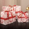 Gift bag, colorful paper bag, cross-border packaging bag with ribbon, holiday gift gift bag, clothing handbag