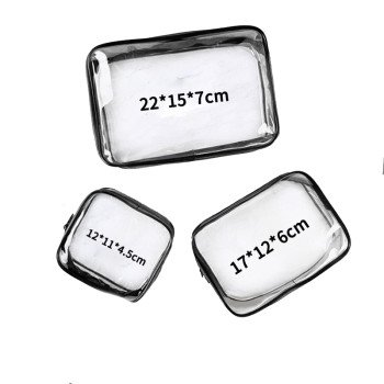 New Transparent Waterproof Cosmetic Bag Large Capacity High-end Portable Toiletries Bag Travel Cosmetics Storage Bag