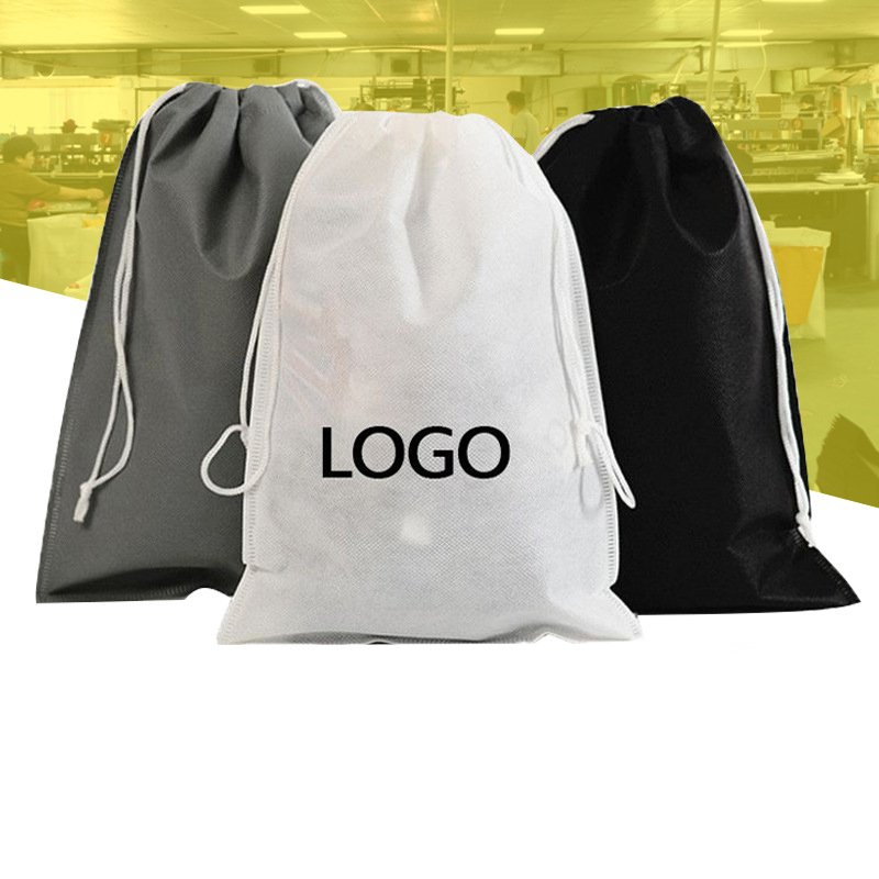 Non-woven fabric pockets, bags, shoe bags, children's toys, dust-proof storage, drawstring bag with logo