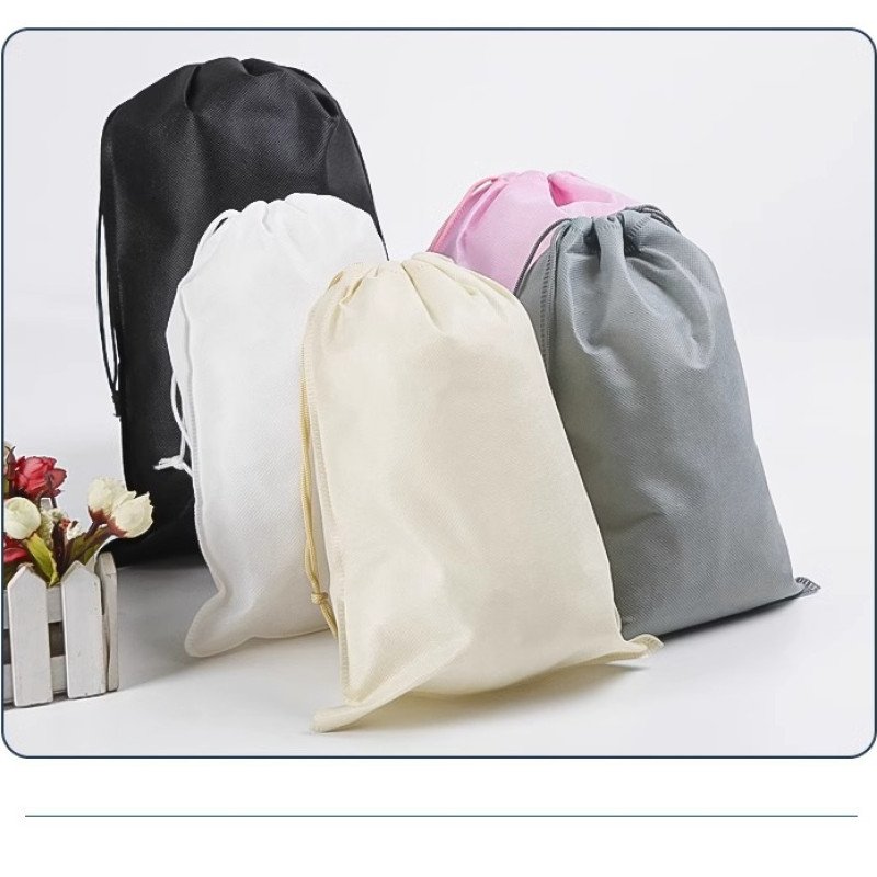 Non-woven fabric pockets, bags, shoe bags, children's toys, dust-proof storage, drawstring bag with logo