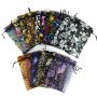 Halloween hot stamping gauze bag Amazon cross-border spider web gauze transparent candy gift packaging bag sachet dried flower bag