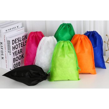 Non-woven drawstring pockets printable shoe toy clothing dustproof storage packaging bag drawstring storage bag