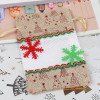 Christmas bag gift bag imitation linen stitching cartoon drawstring candy storage packaging bag