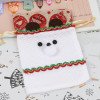 Christmas bag gift bag imitation linen stitching cartoon drawstring candy storage packaging bag
