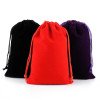 Flannel bag drawstring pocket black jewelry bag jewelry stationery gift jewelry packaging drawstring seal flannel bag