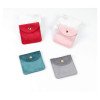 Jewelry velvet snap bag double-sided velvet jewelry bracelet snap flip bag printed LOGO jewelry packaging bag