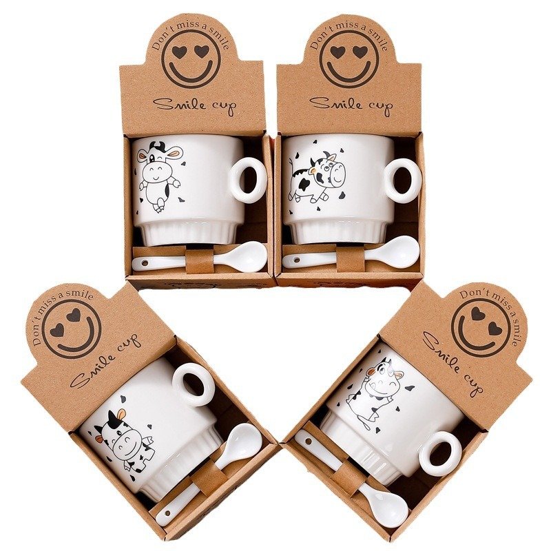 Ceramic cup gift box set coffee cup creative mug logo event promotion gift cup companion gift water cup