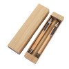 Double bamboo pattern pen box gift pen set environmentally friendly bamboo ballpoint pen advertising gift pen engraving company logo