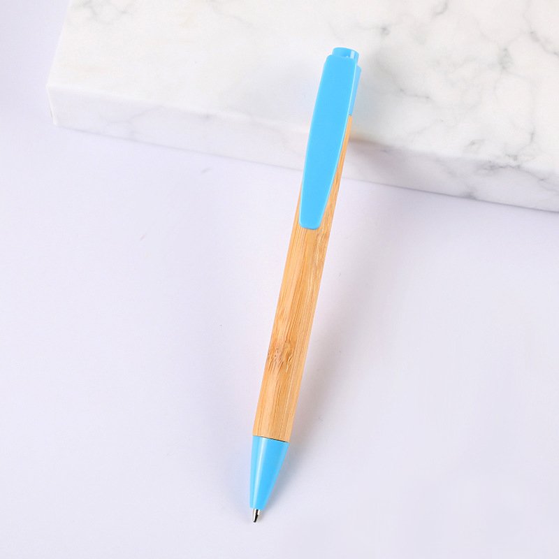 Double bamboo pattern pen box gift pen set environmentally friendly bamboo ballpoint pen advertising gift pen engraving company logo