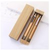 Double bamboo pattern pen box gift pen set environmentally friendly bamboo ballpoint pen advertising gift pen engraving company logo