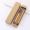 Double bamboo pattern pen box gift pen set environmentally friendly bamboo ballpoint pen advertising gift pen engraving company logo