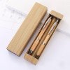 Double bamboo pattern pen box gift pen set environmentally friendly bamboo ballpoint pen advertising gift pen engraving company logo